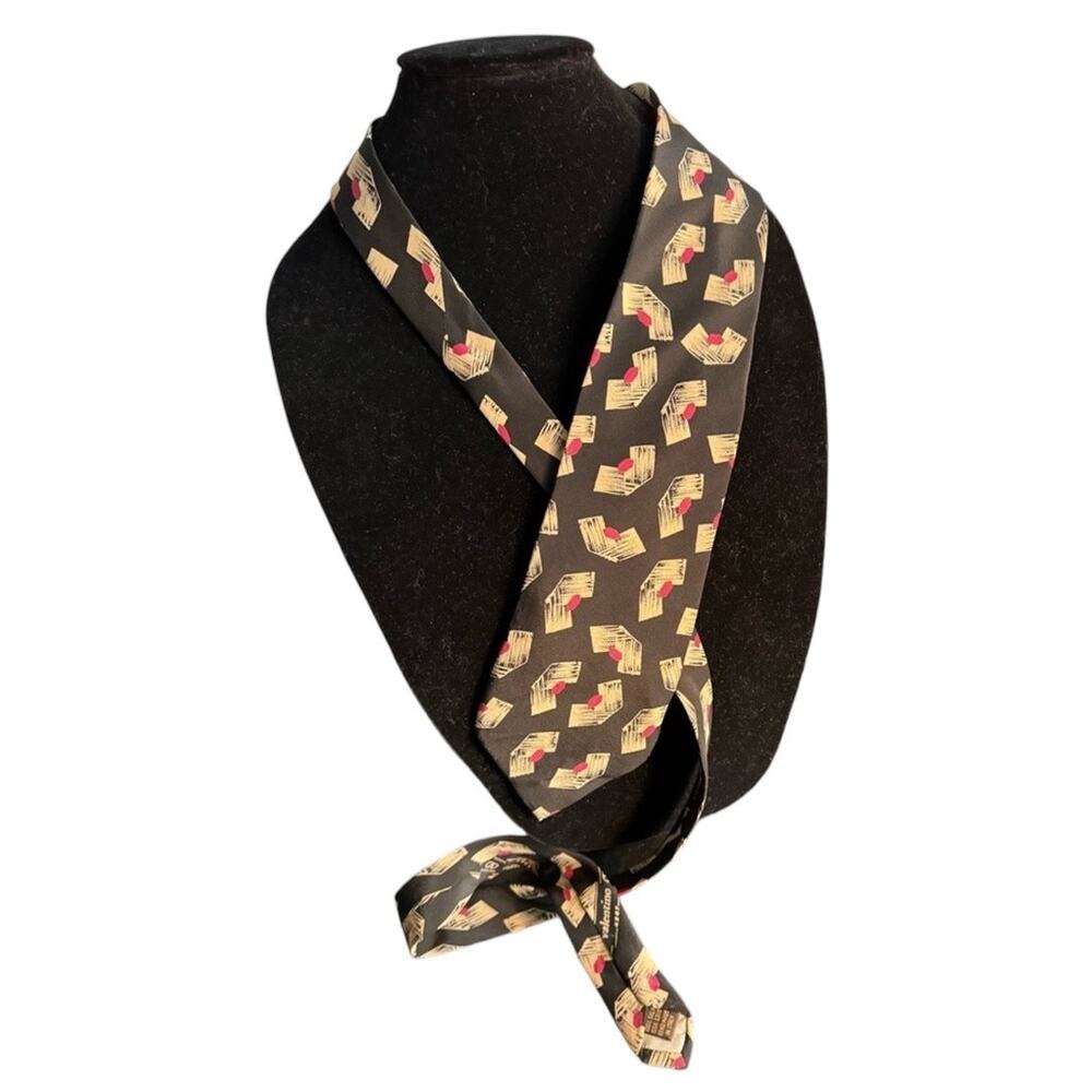 Valentino Cravatte Vintage Hand Made Silk Tie EUC